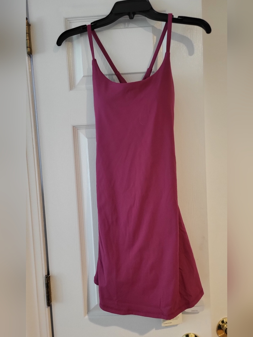 Fuchsia Slip Dress with Thin Straps